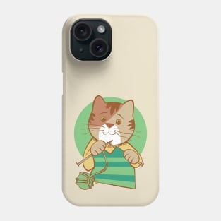 Knitting Calico Kitty Phone Case