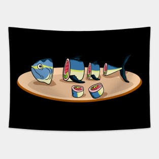 Sliced Sushi T-Shirt fish Japan Tapestry