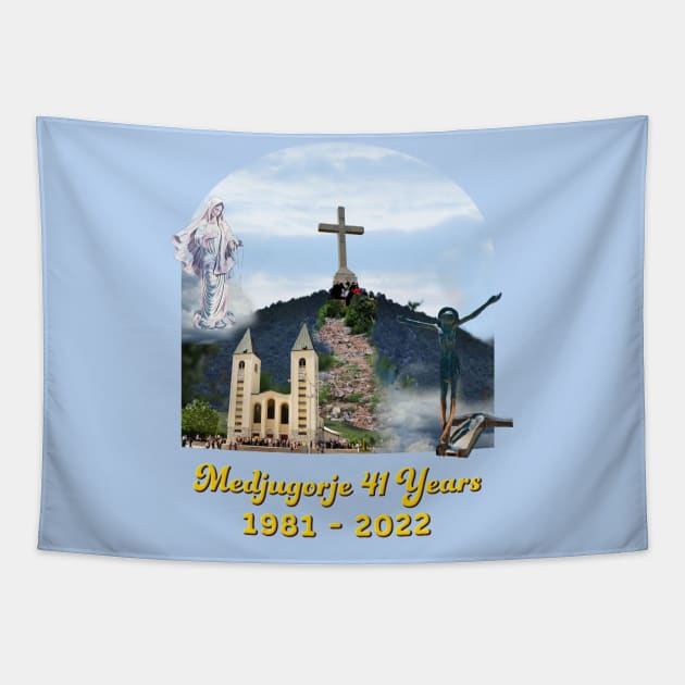 Medjugorje 41 years Tapestry by Brasilia Catholic