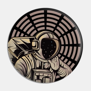 DJ astronaut mixing music Pin