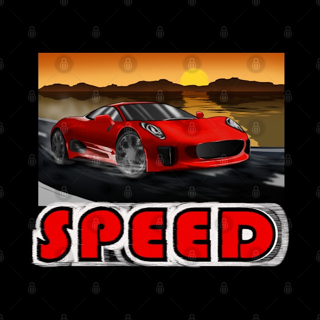 Red Speed car by designbek