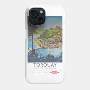 Vintage BR travel poster for Torquay Phone Case