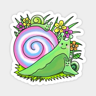 Snail with baby snails Magnet