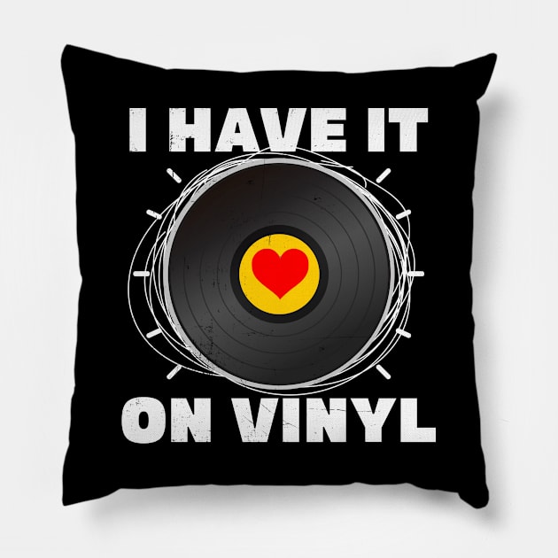 Vinyl Lovers Gift Idea Pillow by dconciente