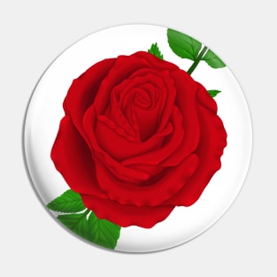 Red Rose Colored Pin