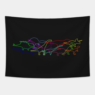 Line Art  Dinosaur Tapestry