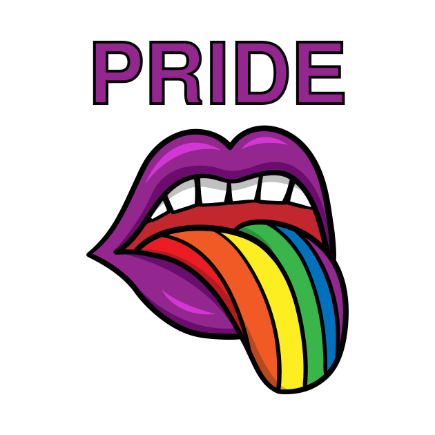 Pride LGBT Rainbow Lips Design by ZnShirt