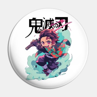 Tanjiro fire breathing sword fight Pin