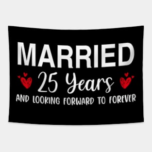 25th Anniversary Married Tapestry