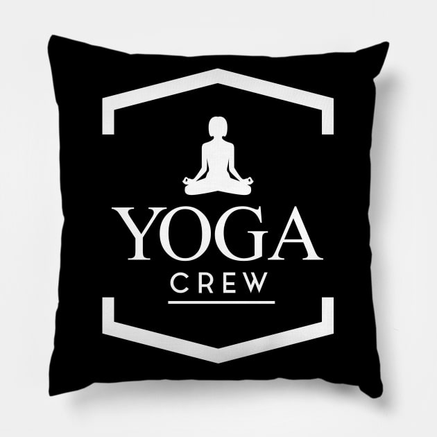 Yoga Crew (white) Pillow by nektarinchen