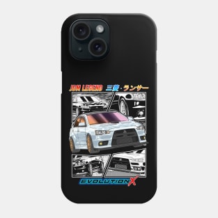 JDM White Mitsubishi Lancer Evolution X Drifting Phone Case