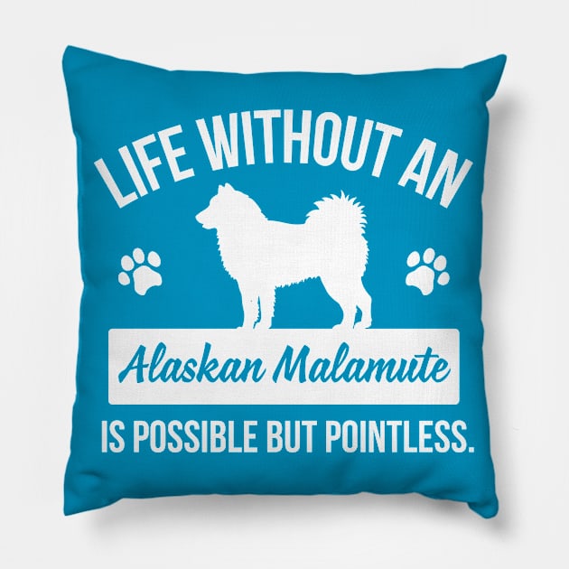 Alaskan Malamute Pillow by nektarinchen