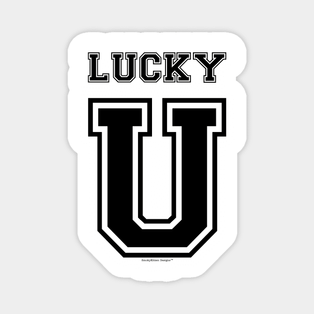 Lucky U University College (Black) Magnet by SmokyKitten