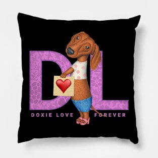 Doxie Love Forever Pillow