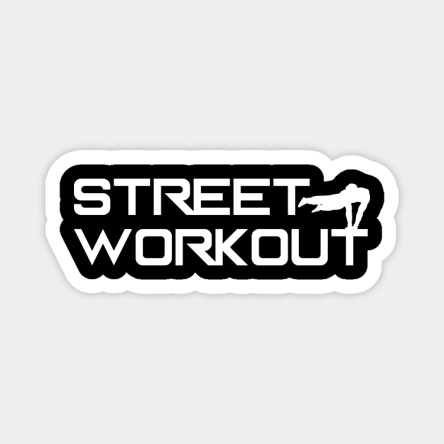 Street Workout Motivation Magnet by Speevector