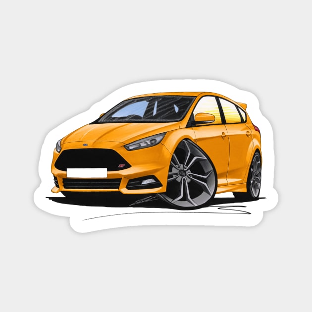 Ford Focus (Mk3)(Facelift) ST Orange Magnet by y30man5