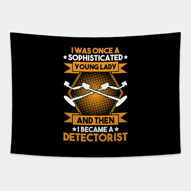 Detectorist Metal Detecting Metal Detector Tapestry by Krautshirts