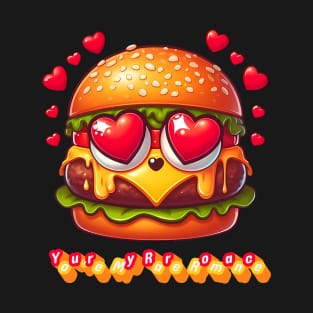 Funny Romance Burger T-Shirt