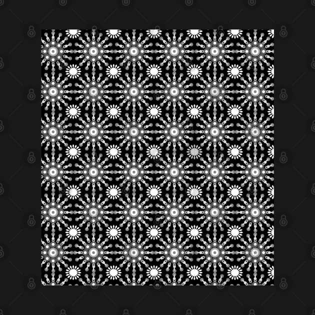 Black and white seamless pattern by Spinkly