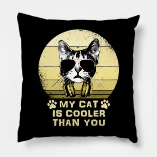 My Cat Is Cooler Than You Bling Pillow