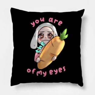 The Carrot of My Eyes (Black) Pillow