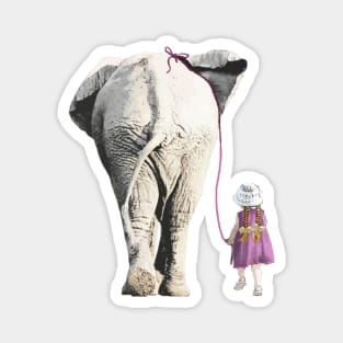 Animals lovers, a lovely story of friendship between a child and an elephant Magnet