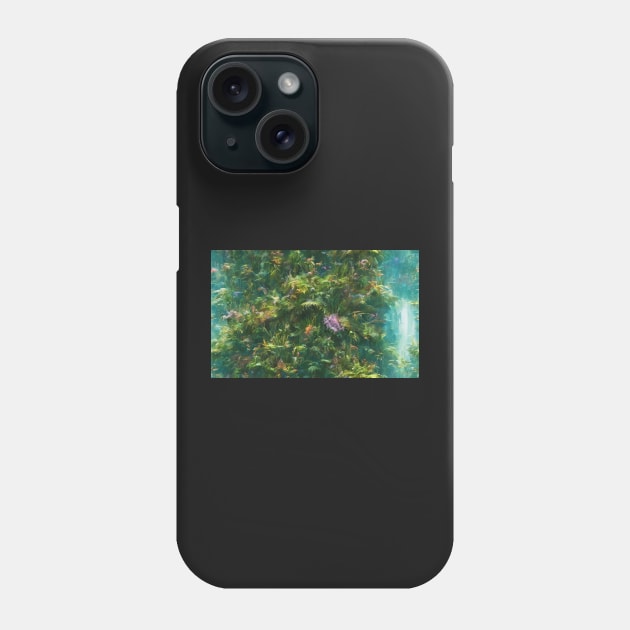 Seamless Jungle Plants Texture Patterns Phone Case by newdreamsss