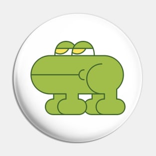 Bored Cute Frog Friend Vector Illustration Pin