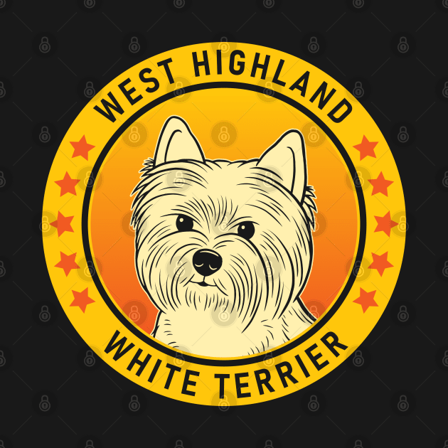 West Highland White Terrier Westie Dog Portrait by millersye