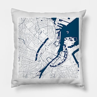 Kopie von Kopie von Kopie von Kopie von Kopie von Kopie von Kopie von Kopie von Kopie von Lisbon map city map poster - modern gift with city map in dark blue Pillow