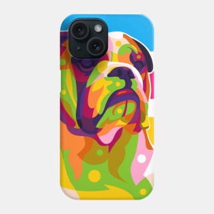 Pitbull Dog Bad Expression Colorful Pop Art Phone Case