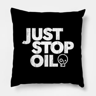 Just Stop Oil Retro Pillow