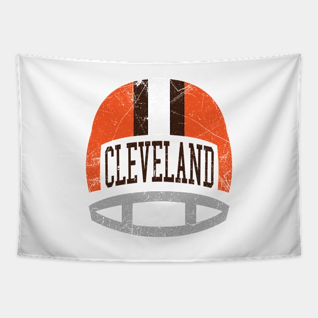 Cleveland Retro Helmet - White Tapestry by KFig21