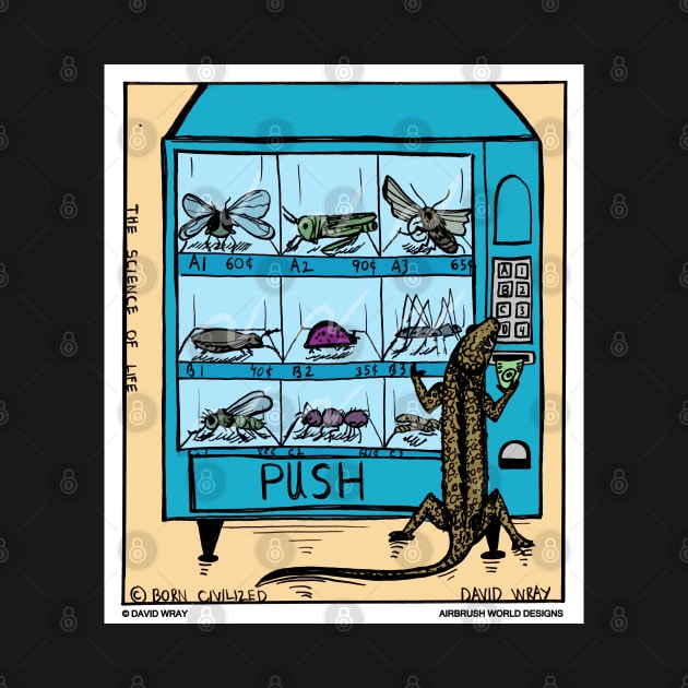 Lizard Using The Vending Machine Funny Reptile Novelty Gift by Airbrush World