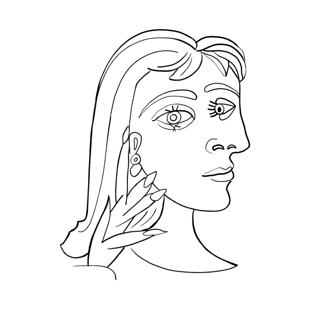 Picasso Woman's head #5 Lineart by shamila