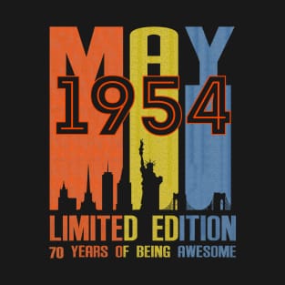 May 1954 70 Years Of Being Awesome Limited Edition T-Shirt