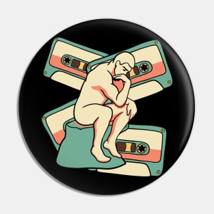 Rodins Thinker In Vintage Colors Pin