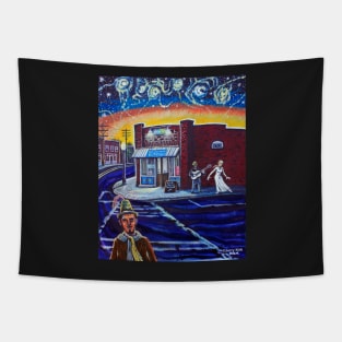 'Night Falls on NoDa' Tapestry