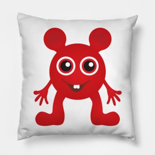 Red Smiley Man Pillow