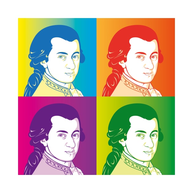 Wolfgang Amadeus Mozart in cartoon style by Bach4you