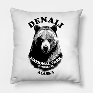 Denali National Park Home Of The Grizzly Bear Pillow