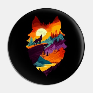 Wolf Moon Pin