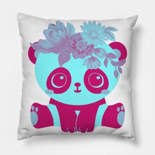 Duotone panda Pillow