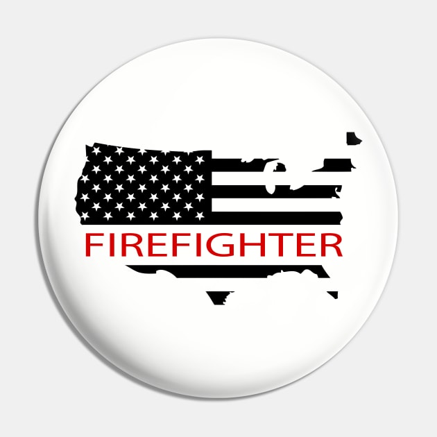 Firefighter Flag Pin by B3pOh