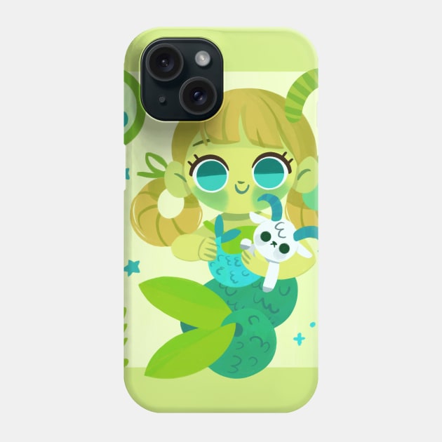 Capricorn Mermaid Phone Case by Lobomaravilha