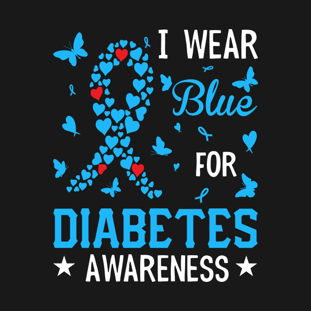 I Wear Blue For Diabetes Awareness by Quardilakoa