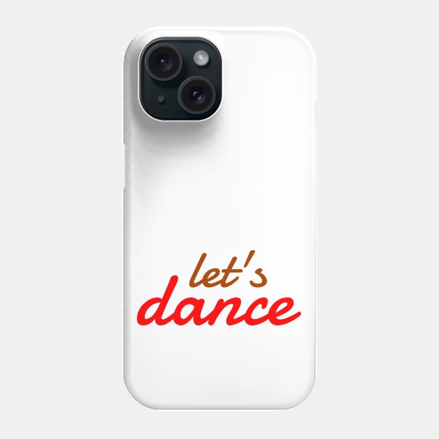 Let's Dance Brown Red by PK.digart Phone Case by PK.digart