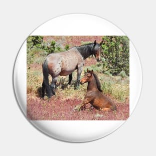 Wild horses, mustangs, wildlife, Precious Moment Pin