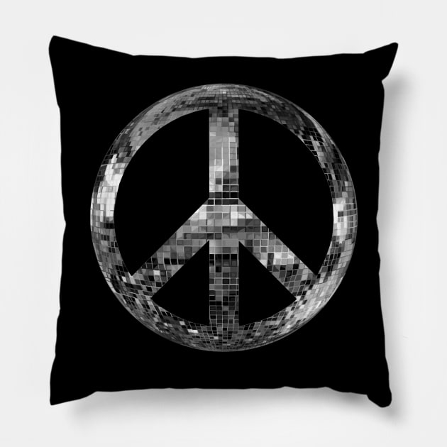 Disco Peace Sign Pillow by Art by Deborah Camp