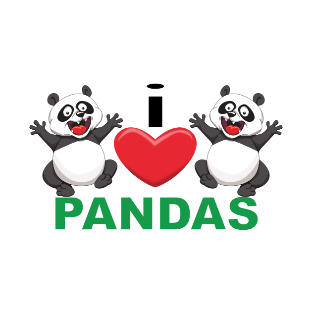 I Heart Pandas by Wickedcartoons